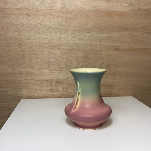 Vintage 🦄 Ombré Double Winged Bud Vase Pottery Planter Boho Home Decor Accent - Picture 15 of 16